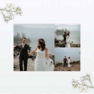 Beautiful Butterfly wedding thank you card Love Invited