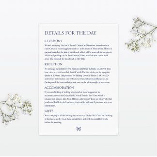 Beautiful butterfly wedding additional information card Love Invited