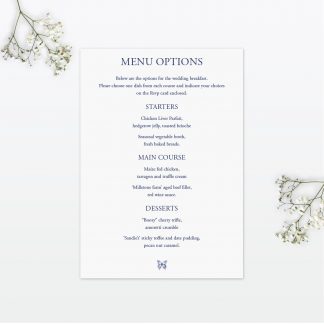 Beautiful Butterfly Invitation Menu - Wedding Stationery Beautiful butterfly wedding invitation menu love invited