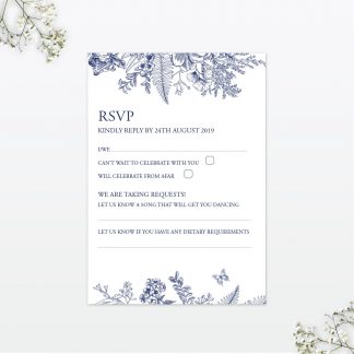 Beautiful Butterfly wedding RSVP Love Invited