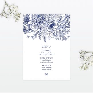 Beautiful Butterfly wedding table menu Love Invited
