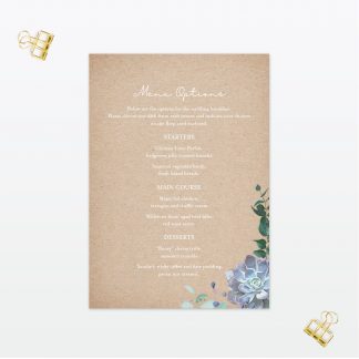 Botanical Invitation Menu - Wedding Stationery botanical wedding invitation menu love invited