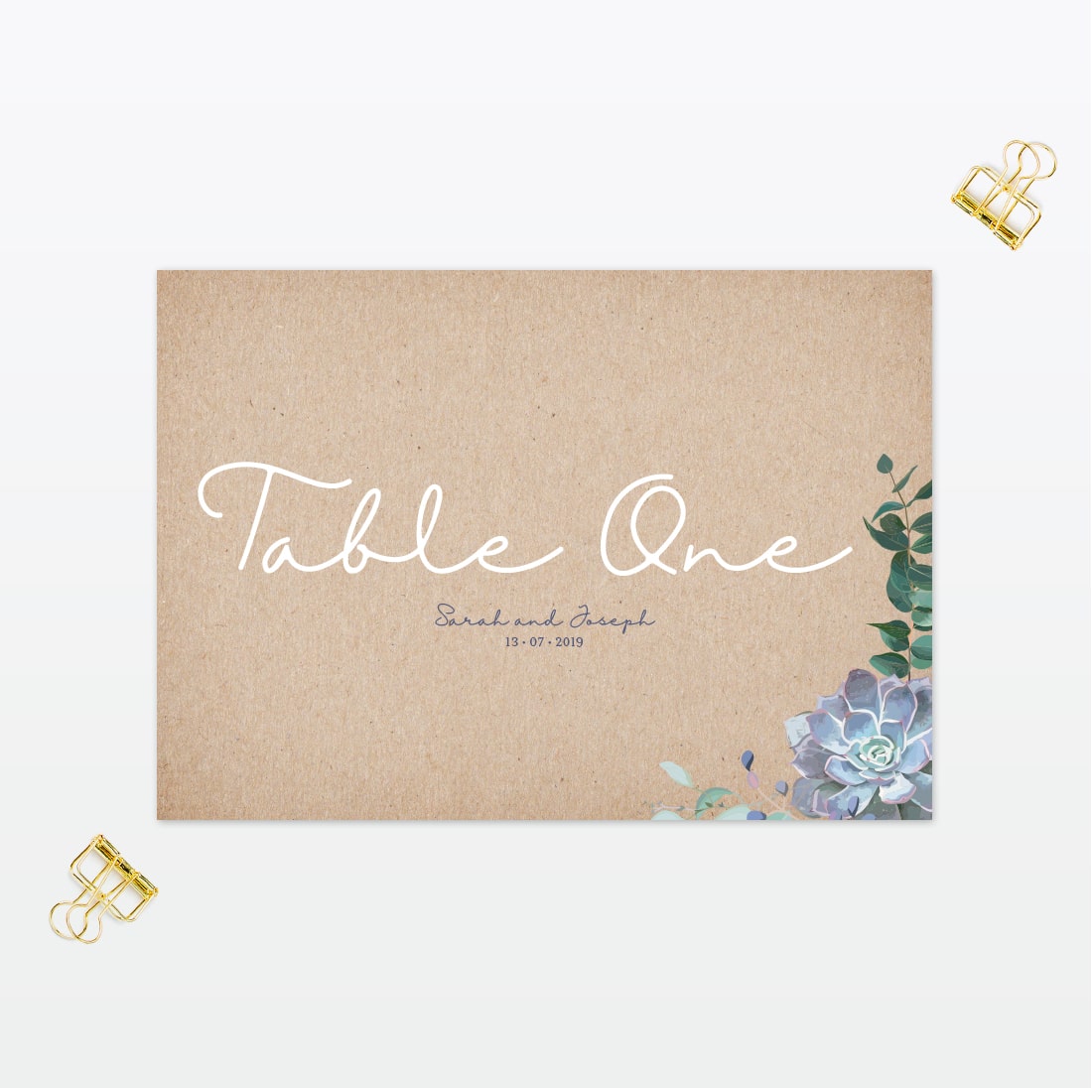 Botanical Table Number - Wedding Stationery Botanical wedding table number Love Invited