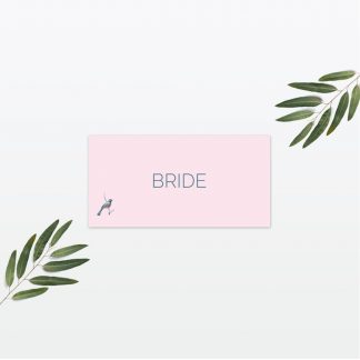 Love Birds Place cards - Wedding Stationery Love Birds wedding place card Love Invited
