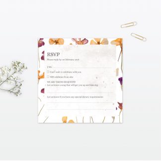 Spring Blossom RSVP - Wedding Stationery Spring Blossom RSVP
