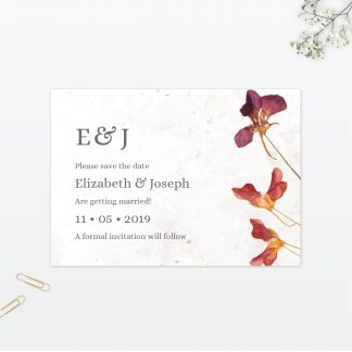 Spring Blossom Save The Date - Wedding Stationery Spring Blossom Wedding Save The date Vintage Love Invited