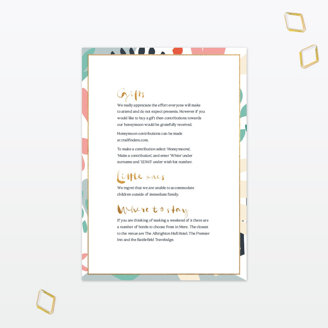 Summertime Wedding Invitation - Wedding Stationery Summertime Wedding Invitation - Image 2