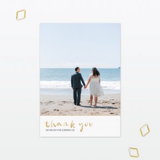 Summertime wedding thank you card Love Invited