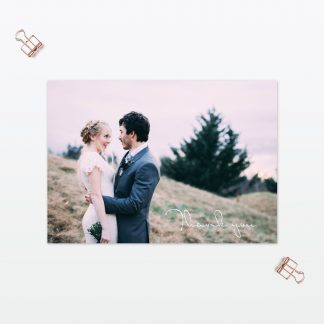 Abstract Brushstroke Thank You Card - Wedding Stationery Abstract Brushstroke wedding thank you card Love Invited