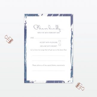 Abstract Brushstroke RSVP - Wedding Stationery Abstract Brushstroke modern Wedding RSVP Love Invited