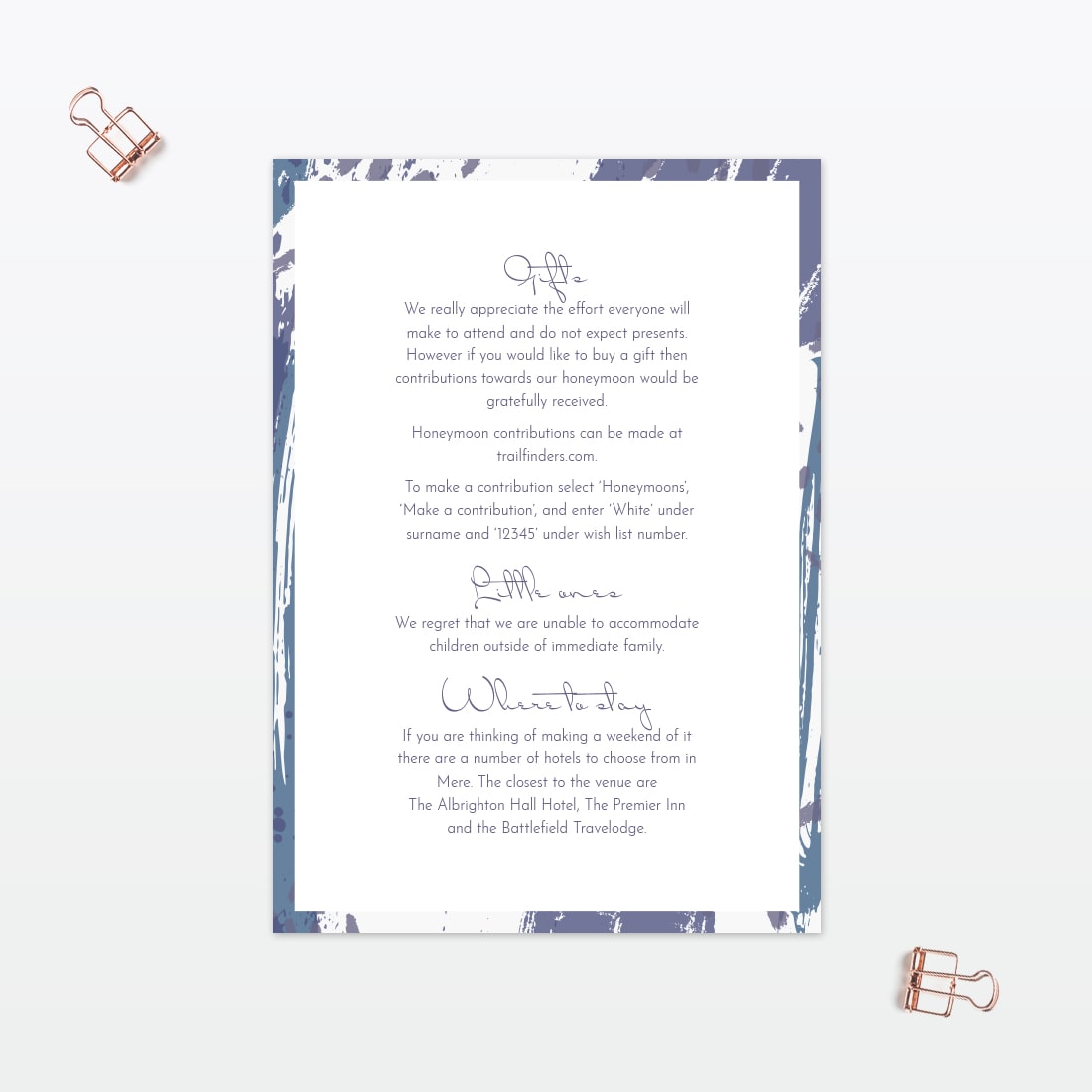 Abstract Brushstroke Wedding Invitation - Wedding Stationery Abstract Brushstroke modern single card wedding invitation with foil Love Invited