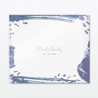 Abstract Brushstroke Photo Book - Wedding Stationery Abstract Brushstroke modern wedding photo album Love Invited
