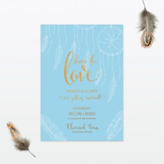 dreamcatcher wedding invitation single card min