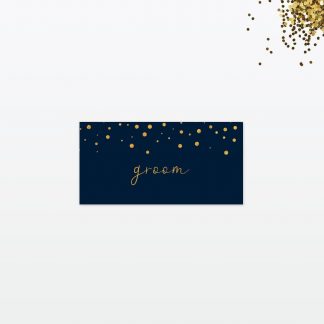 Confetti Wedding Invitation - Wedding Stationery confetti wedding place card front