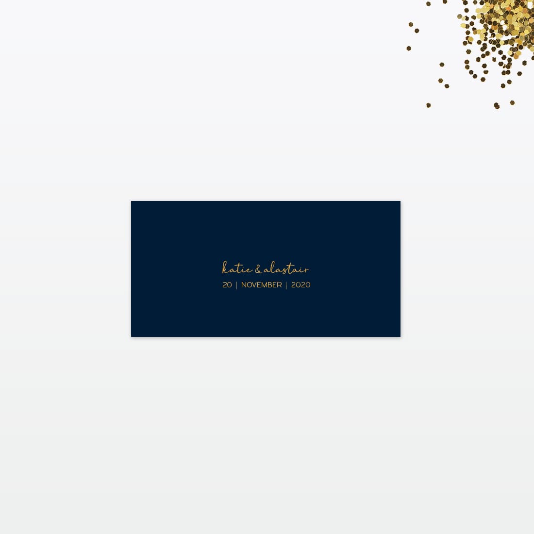 Confetti Wedding Invitation - Wedding Stationery confetti wedding thank you card back