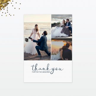 Confetti Thank You Card - Wedding Stationery confetti wedding thank you card front