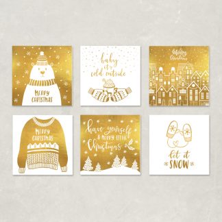 Gold Foil Christmas Card Design