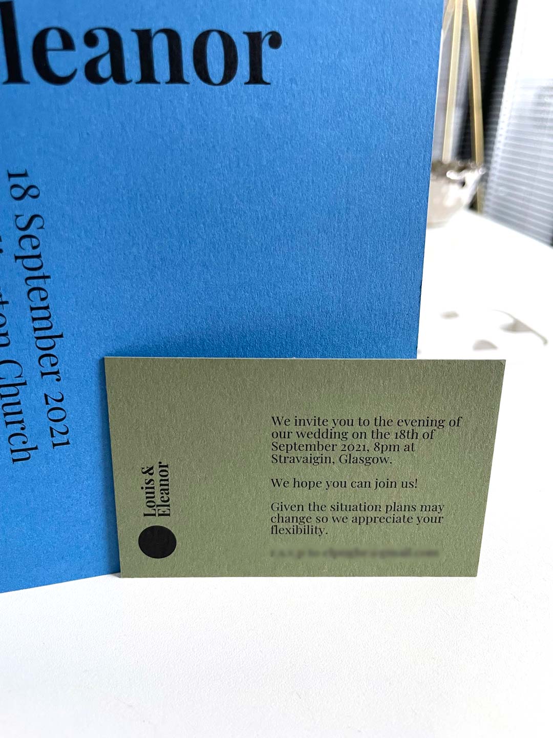Colourplan invites and info card